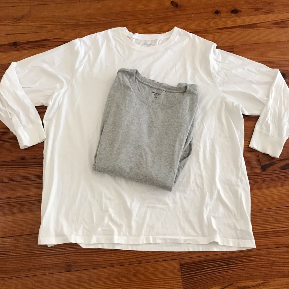 Lot of 2 Lands End Long Sleeve Men's T shirts 3XLT